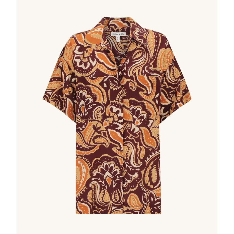 Shona Joy Zahra Silk Short Sleeve Shirt image number 2